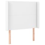 Casa si Gradina - Mobilier - Paturi si accesorii - Accesorii paturi - Tablie de pat cu LED, alb, 93x16x118/128 cm, piele ecologica - Infinity.ro