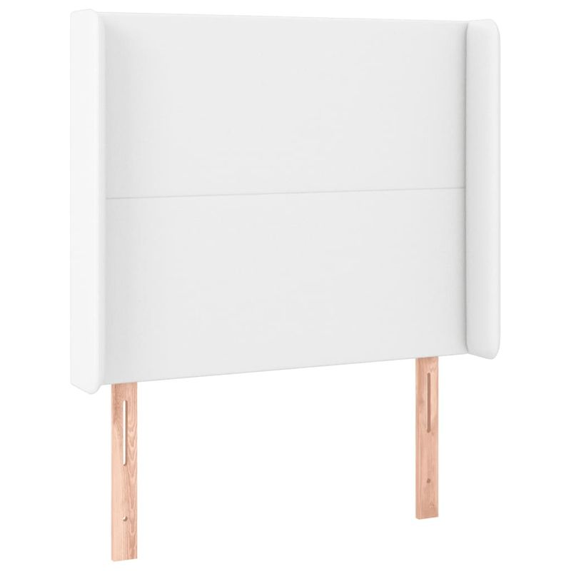Casa si Gradina - Mobilier - Paturi si accesorii - Accesorii paturi - Tablie de pat cu LED, alb, 93x16x118/128 cm, piele ecologica - Infinity.ro