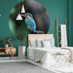 Casa si Gradina - Decoratiuni - Tapet - WallArt Tapet in forma de cerc Skyline with Junk Boat, 142,5 cm - Infinity.ro