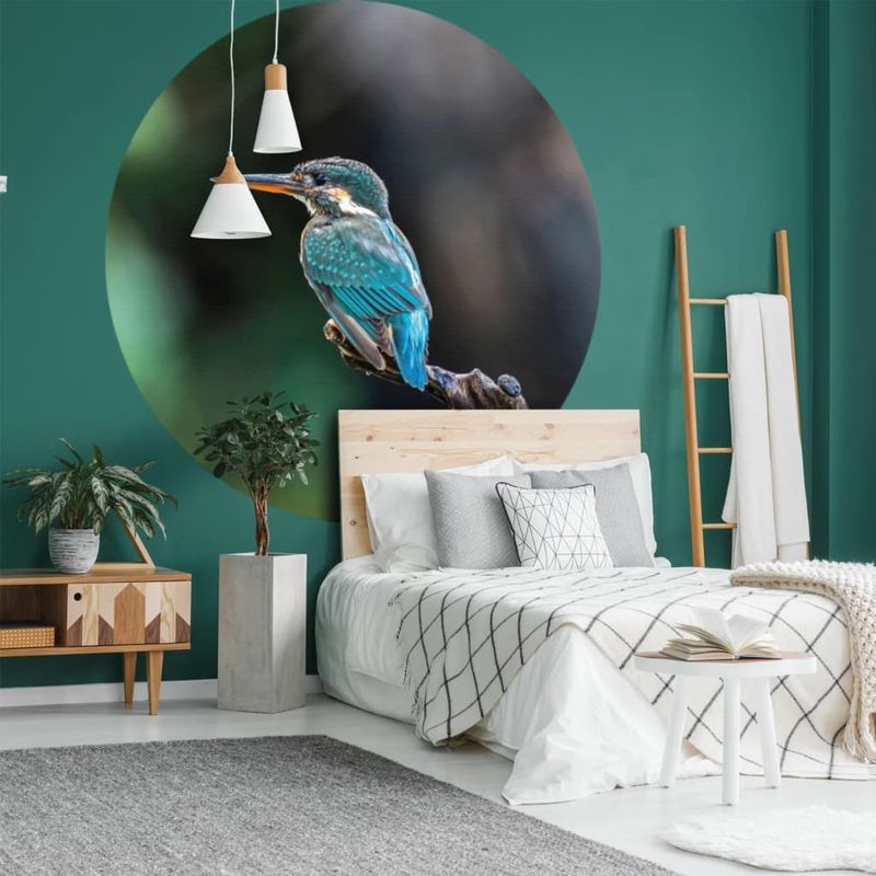 Casa si Gradina - Decoratiuni - Tapet - WallArt Tapet in forma de cerc Skyline with Junk Boat, 142,5 cm - Infinity.ro