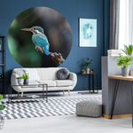 Casa si Gradina - Decoratiuni - Tapet - WallArt Tapet in forma de cerc Skyline with Junk Boat, 142,5 cm - Infinity.ro