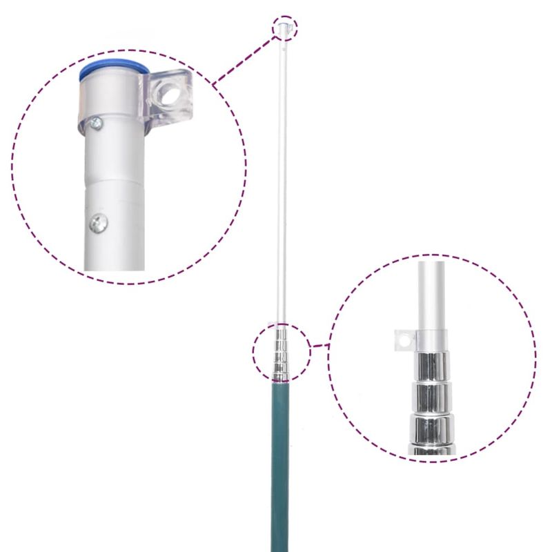 Casa si Gradina - Gradina si terasa - Decoratiuni exterior - Ornamente gradina - Steag Irlanda si stalp din aluminiu, 5,55 m - Infinity.ro