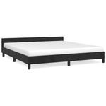 Casa si Gradina - Mobilier - Paturi si accesorii - Paturi - Cadru de pat cu tablie, negru, 160x200 cm, catifea - Infinity.ro