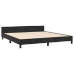 Casa si Gradina - Mobilier - Paturi si accesorii - Paturi - Cadru de pat cu tablie, negru, 160x200 cm, catifea - Infinity.ro