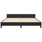 Casa si Gradina - Mobilier - Paturi si accesorii - Paturi - Cadru de pat cu tablie, negru, 160x200 cm, catifea - Infinity.ro