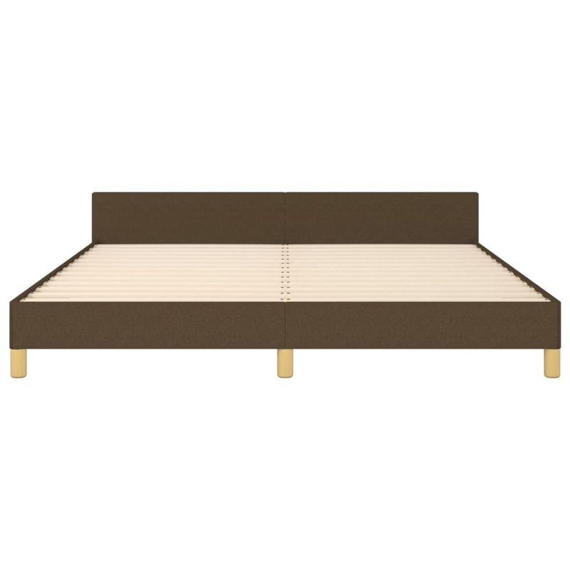 Casa si Gradina - Mobilier - Paturi si accesorii - Paturi - Cadru de pat cu tablie, maro inchis, 160x200 cm, textil - Infinity.ro