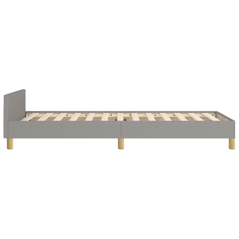 Casa si Gradina - Mobilier - Paturi si accesorii - Paturi - Cadru de pat cu tablie, gri deschis, 90x190 cm, textil - Infinity.ro