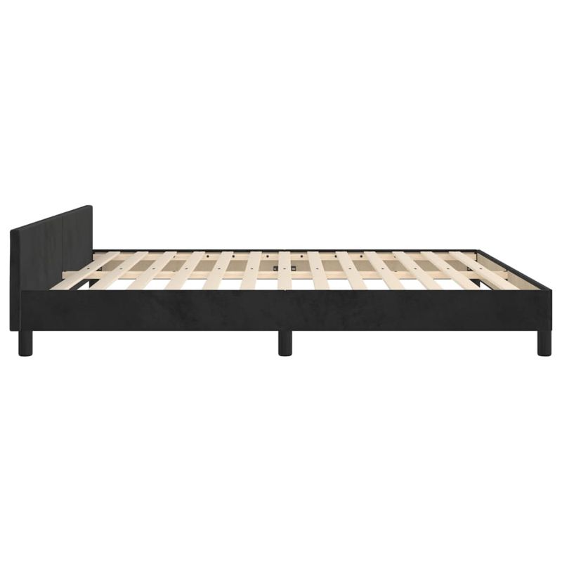 Casa si Gradina - Mobilier - Paturi si accesorii - Paturi - Cadru de pat cu tablie, negru, 180x200 cm, catifea - Infinity.ro