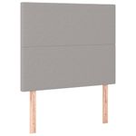 Casa si Gradina - Mobilier - Paturi si accesorii - Paturi - Cadru de pat cu tablie, gri deschis, 90x190 cm, textil - Infinity.ro
