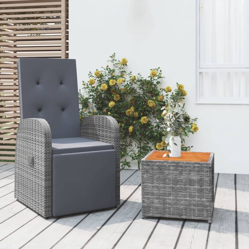 Casa si Gradina - Gradina si terasa - Mobilier exterior - Seturi mobila gradina - Set sezlonguri de gradina, 2 piese, poliratan si lemn acacia - Infinity.ro
