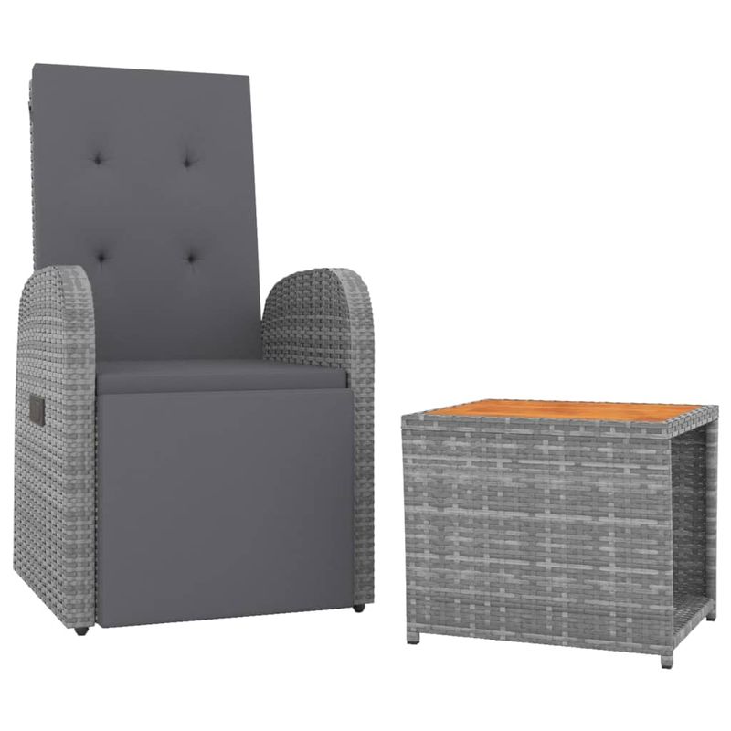 Casa si Gradina - Gradina si terasa - Mobilier exterior - Seturi mobila gradina - Set sezlonguri de gradina, 2 piese, poliratan si lemn acacia - Infinity.ro
