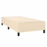 Casa si Gradina - Mobilier - Paturi si accesorii - Paturi - Pat box spring cu saltea, crem, 80x200 cm, textil - Infinity.ro