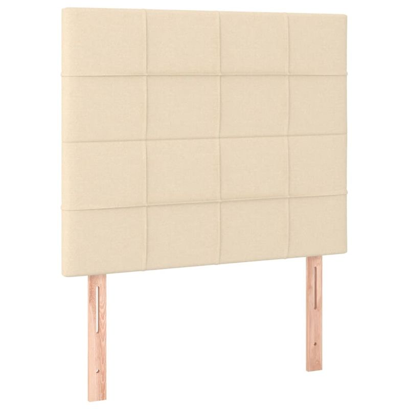 Casa si Gradina - Mobilier - Paturi si accesorii - Paturi - Pat box spring cu saltea, crem, 80x200 cm, textil - Infinity.ro