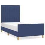 Casa si Gradina - Mobilier - Paturi si accesorii - Paturi - Cadru de pat cu tablie, albastru, 80x200 cm, textil - Infinity.ro