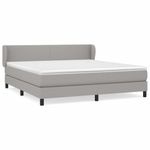 Casa si Gradina - Mobilier - Paturi si accesorii - Paturi - Pat continental, gri deschis, 180x200 cm, material textil - Infinity.ro