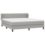 Casa si Gradina - Mobilier - Paturi si accesorii - Paturi - Pat continental, gri deschis, 180x200 cm, material textil - Infinity.ro