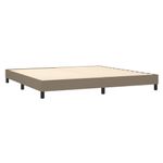 Casa si Gradina - Mobilier - Paturi si accesorii - Paturi - Pat box spring cu saltea, gri taupe, 200x200 cm, textil - Infinity.ro
