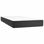Casa si Gradina - Mobilier - Paturi si accesorii - Paturi - Pat box spring cu saltea, negru, 90x200 cm, piele ecologica - Infinity.ro