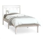 Casa si Gradina - Mobilier - Paturi si accesorii - Paturi - Cadru de pat single, alb, 90x190 cm, lemn masiv - Infinity.ro