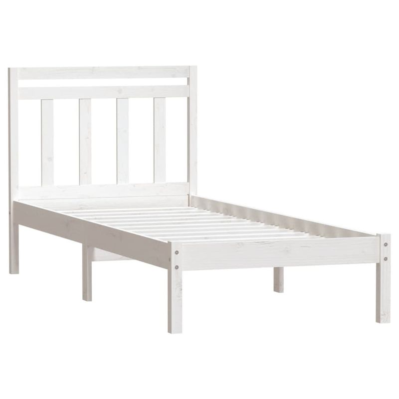 Casa si Gradina - Mobilier - Paturi si accesorii - Paturi - Cadru de pat single, alb, 90x190 cm, lemn masiv - Infinity.ro