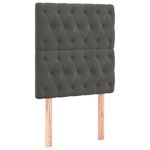 Casa si Gradina - Mobilier - Paturi si accesorii - Paturi - Pat continental cu saltea si LED, gri inchis, 80x200 cm catifea - Infinity.ro