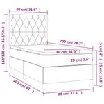Casa si Gradina - Mobilier - Paturi si accesorii - Paturi - Pat continental cu saltea si LED, gri inchis, 80x200 cm catifea - Infinity.ro