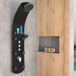 Casa si Gradina - Sanitare - Cazi si cabine de dus - Accesorii cada - EISL Panou de dus cu baterie KARIBIK, negru - Infinity.ro