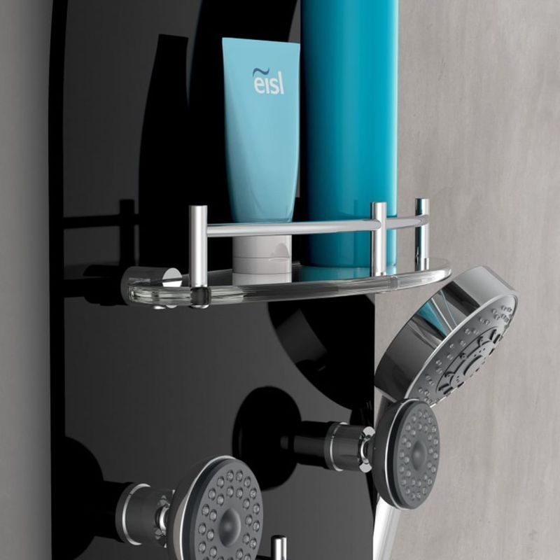 Casa si Gradina - Sanitare - Cazi si cabine de dus - Accesorii cada - EISL Panou de dus cu baterie KARIBIK, negru - Infinity.ro