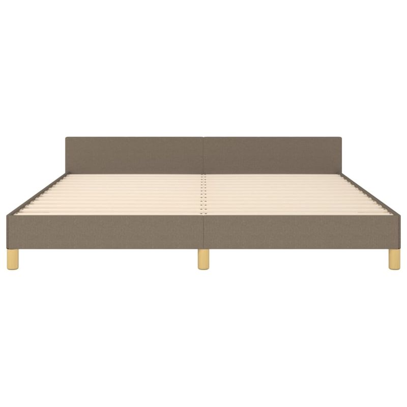 Casa si Gradina - Mobilier - Paturi si accesorii - Paturi - Cadru de pat cu tablie, gri taupe, 160x200 cm, textil - Infinity.ro