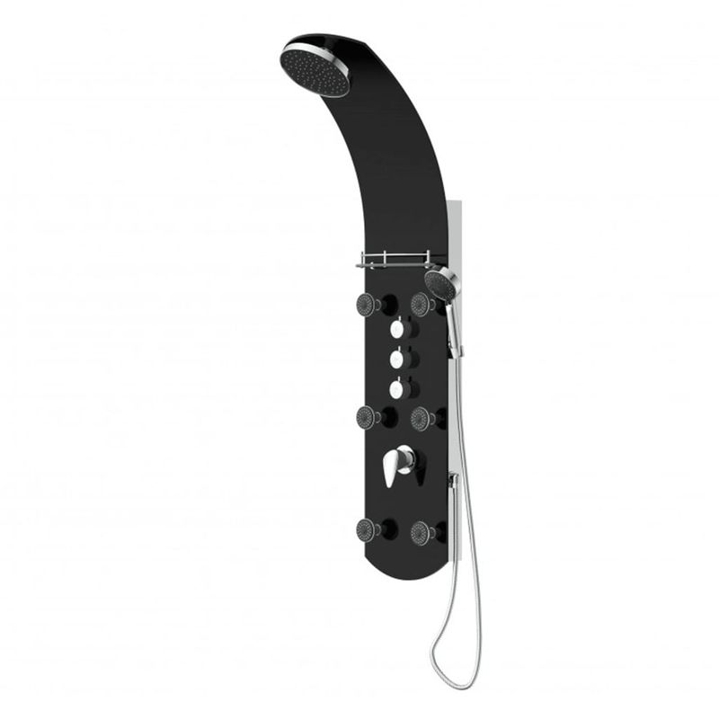 Casa si Gradina - Sanitare - Cazi si cabine de dus - Accesorii cada - EISL Panou de dus cu baterie KARIBIK, negru - Infinity.ro