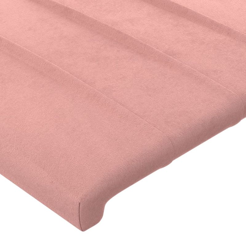 Casa si Gradina - Mobilier - Paturi si accesorii - Paturi - Cadru de pat cu tablie, roz, 200x200 cm, catifea - Infinity.ro