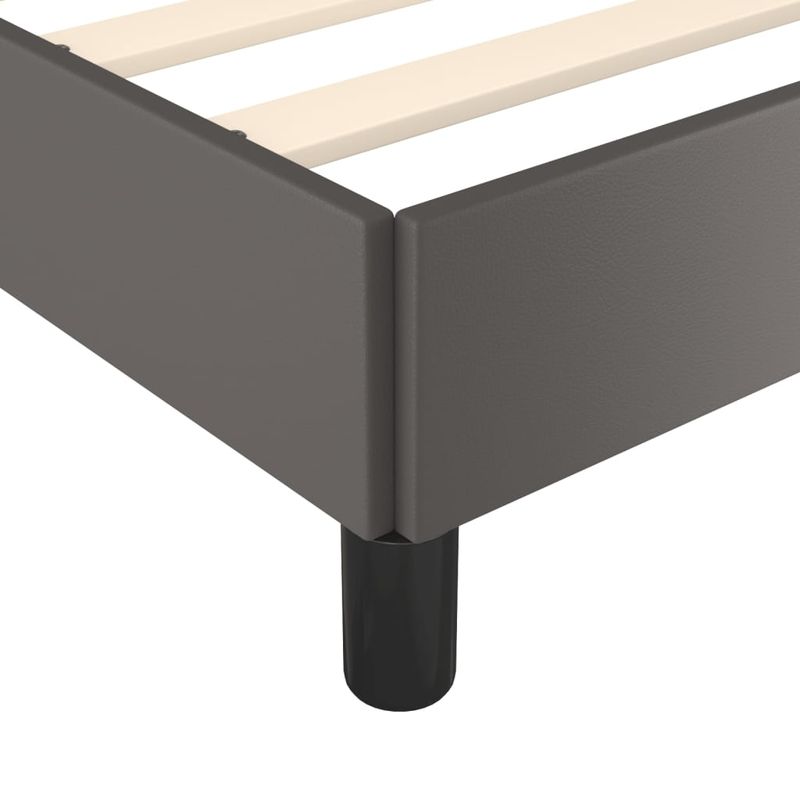 Casa si Gradina - Mobilier - Paturi si accesorii - Paturi - Cadru de pat cu tablie, gri, 180x200 cm, piele ecologica - Infinity.ro