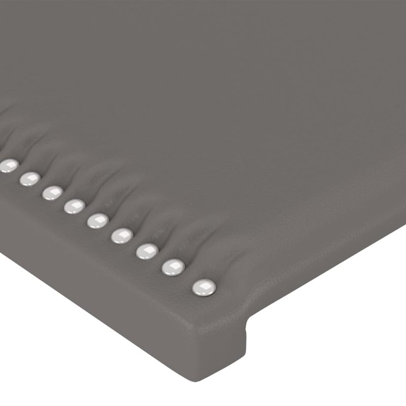 Casa si Gradina - Mobilier - Paturi si accesorii - Paturi - Cadru de pat cu tablie, gri, 180x200 cm, piele ecologica - Infinity.ro