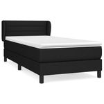 Casa si Gradina - Mobilier - Paturi si accesorii - Paturi - Pat box spring cu saltea, negru, 80x200 cm, textil - Infinity.ro