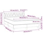 Casa si Gradina - Mobilier - Paturi si accesorii - Paturi - Pat box spring cu saltea, negru, 140x190 cm, catifea - Infinity.ro