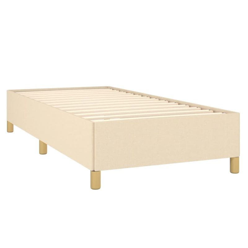 Casa si Gradina - Mobilier - Paturi si accesorii - Paturi - Pat box spring cu saltea, crem, 80x200 cm, textil - Infinity.ro