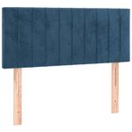 Casa si Gradina - Mobilier - Paturi si accesorii - Paturi - Pat box spring cu saltea, albastru inchis, 90x200 cm, catifea - Infinity.ro