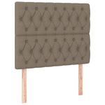 Casa si Gradina - Mobilier - Paturi si accesorii - Paturi - Pat box spring cu saltea, gri taupe, 100x200 cm, textil - Infinity.ro