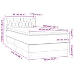 Casa si Gradina - Mobilier - Paturi si accesorii - Paturi - Pat box spring cu saltea, roz, 90x190 cm, catifea - Infinity.ro