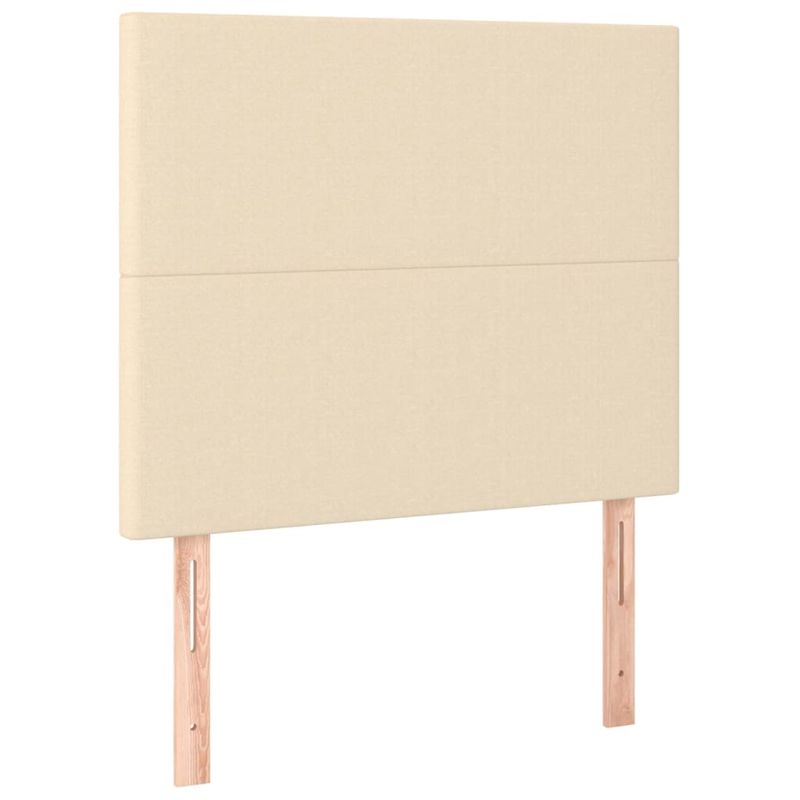 Casa si Gradina - Mobilier - Paturi si accesorii - Paturi - Pat box spring cu saltea, crem, 90x200 cm, textil - Infinity.ro