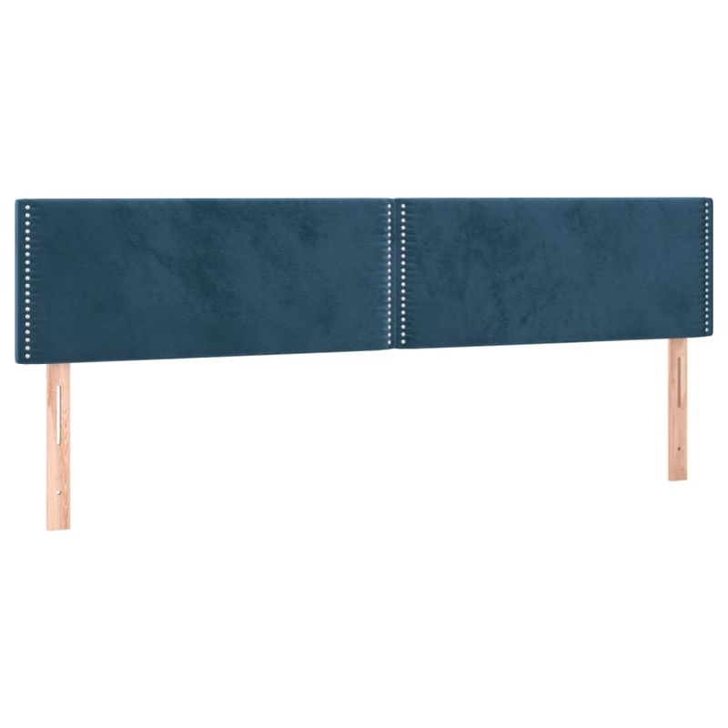 Casa si Gradina - Mobilier - Paturi si accesorii - Paturi - Pat box spring cu saltea, albastru inchis, 180x200 cm, catifea - Infinity.ro