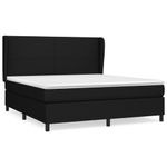 Casa si Gradina - Mobilier - Paturi si accesorii - Paturi - Pat box spring cu saltea, negru, 180x200 cm, catifea - Infinity.ro
