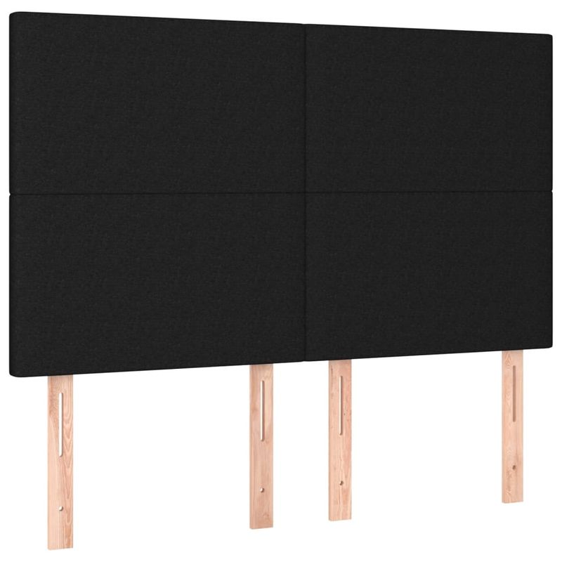 Casa si Gradina - Mobilier - Paturi si accesorii - Paturi - Pat box spring cu saltea, negru, 180x200 cm, catifea - Infinity.ro