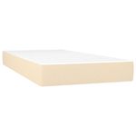 Casa si Gradina - Mobilier - Paturi si accesorii - Paturi - Pat box spring cu saltea, crem, 90x200 cm, textil - Infinity.ro