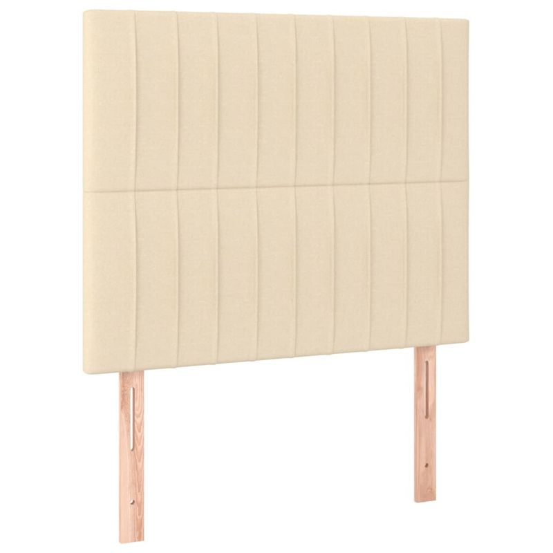 Casa si Gradina - Mobilier - Paturi si accesorii - Paturi - Pat box spring cu saltea, crem, 90x200 cm, textil - Infinity.ro