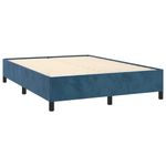 Casa si Gradina - Mobilier - Paturi si accesorii - Paturi - Pat box spring cu saltea, albastru inchis, 140x200 cm, catifea - Infinity.ro