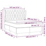 Casa si Gradina - Mobilier - Paturi si accesorii - Paturi - Pat box spring cu saltea, albastru inchis, 140x200 cm, catifea - Infinity.ro