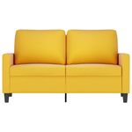 Casa si Gradina - Mobilier - Canapele si coltare - Canapele - Canapea cu 2 locuri, galben, 120 cm, catifea - Infinity.ro