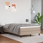 Casa si Gradina - Mobilier - Paturi si accesorii - Paturi - Cadru de pat box spring, cappuccino, 120x200cm, piele ecologica, înălțime 25 cm - Infinity.ro