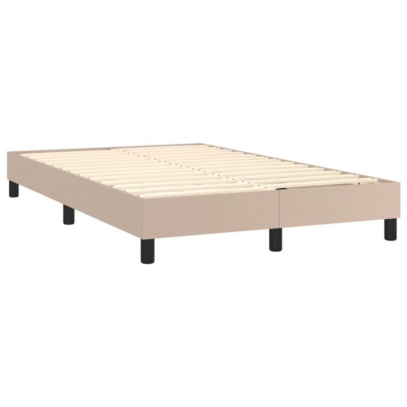 Casa si Gradina - Mobilier - Paturi si accesorii - Paturi - Cadru de pat box spring, cappuccino, 120x200cm, piele ecologica, înălțime 25 cm - Infinity.ro